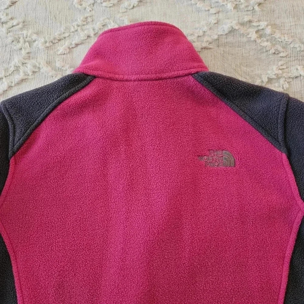 The North Face Zip Up Flashdry Fleece Jacket Women's Small Pink and Grey - Picture 8 of 8